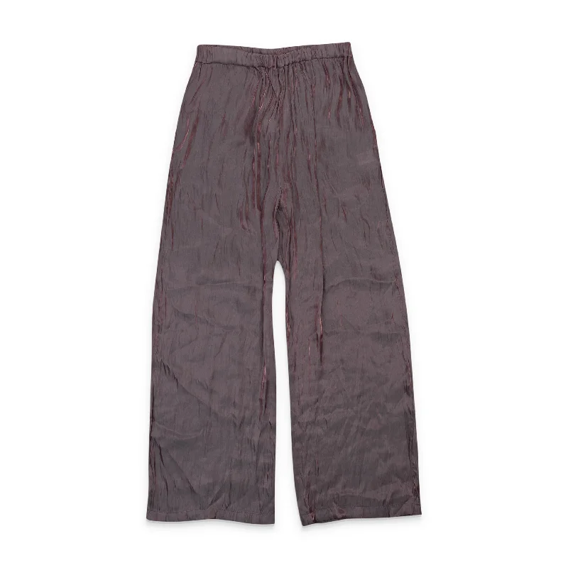 Limited - Time Bundle CALLIPYGIAN IRIDESCENT PULL ON MAROON WOMEN'S STRAIGHT PANTS