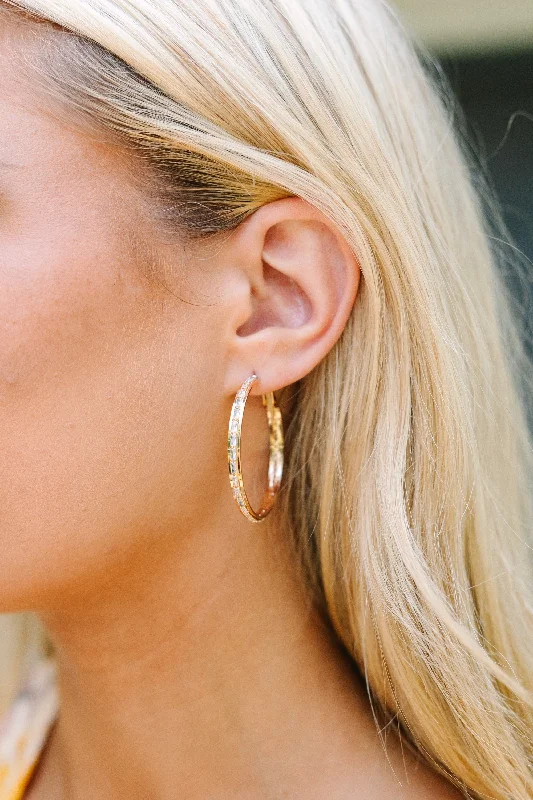 Comfort Centric Apparel Feeling It Gold Earrings