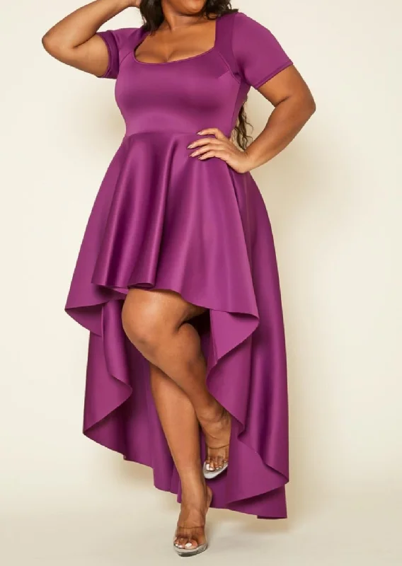 Special Offers, Don't Miss Hi Curvy Plus Size Women Flattering High Low Maxi Dress