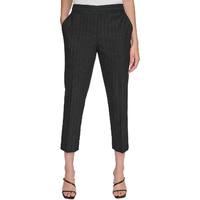 Day-To-Night Styles Womens Pin Stripe Side Zipper Trouser Pants