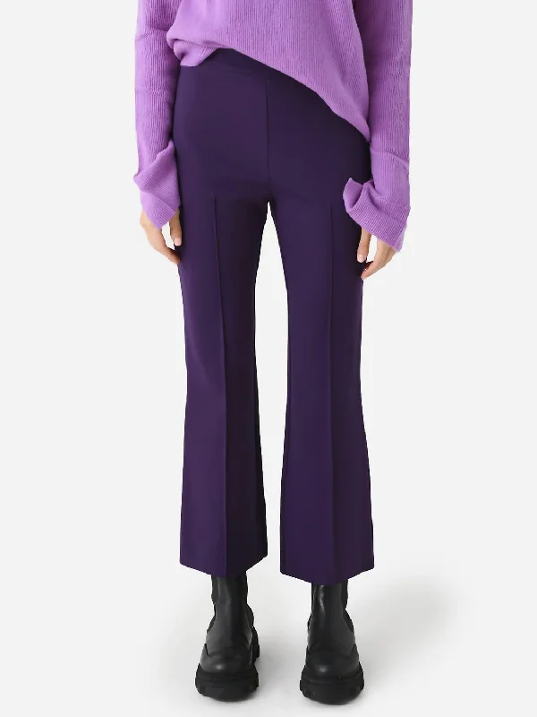 Fashion Forward Porterfield Crop Flare Pant In Grape