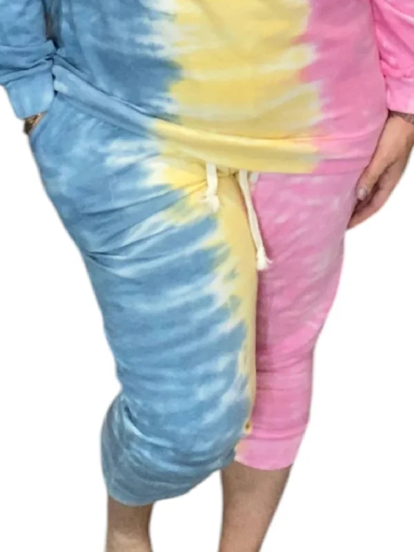 Seasonal Sale Tie Dye Jogger In Multi Color