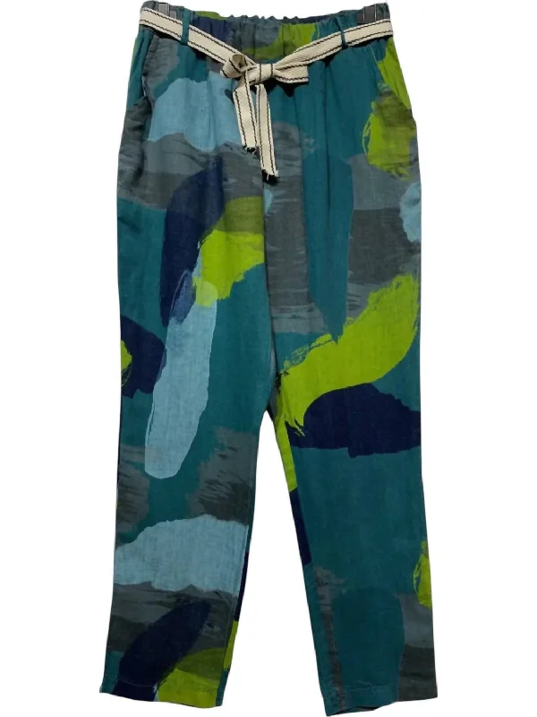 Holiday Attire Sale Outside The Lines Pants In Teal