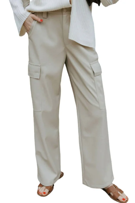 Quality Wear Cargo Pants In Stone