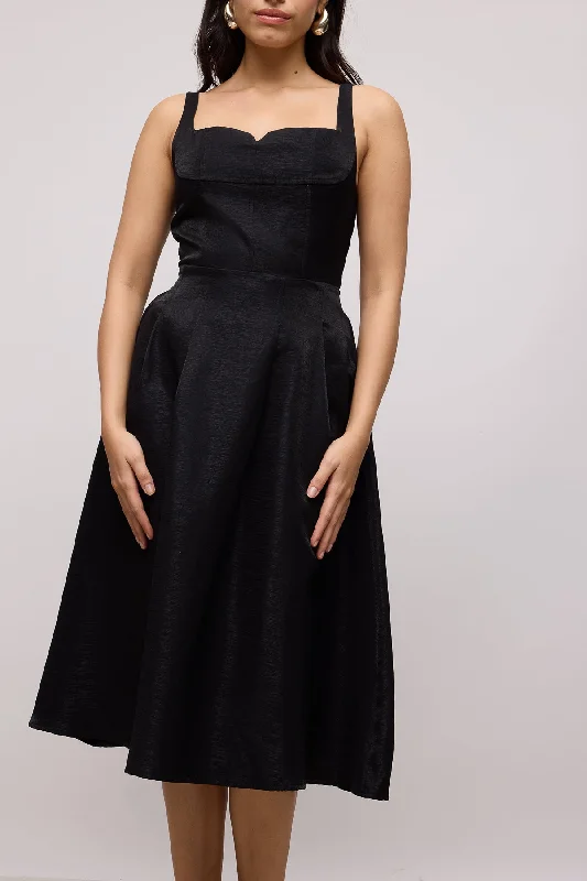 Clearance Event Black Sleeveless Midi Dress