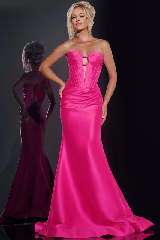 Flash Sale Jovani 43350 Sweetheart Corset Prom Dress Plunging Neckline Evening Gown