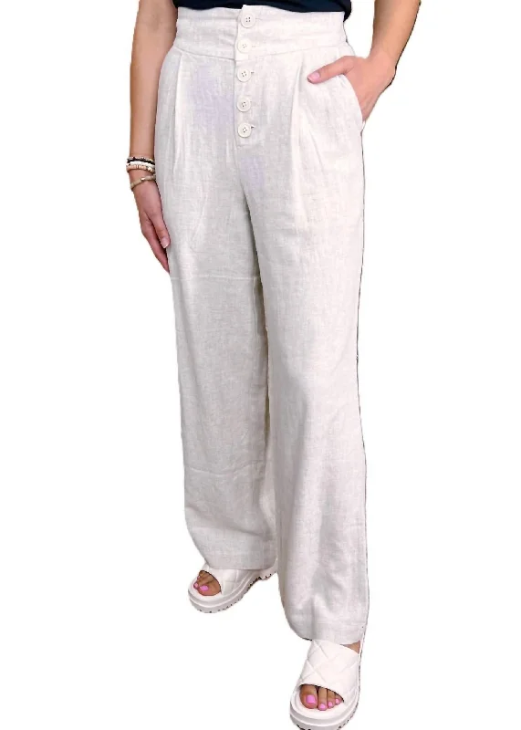 Discover Promotions Women's Julius Pants In Linen White