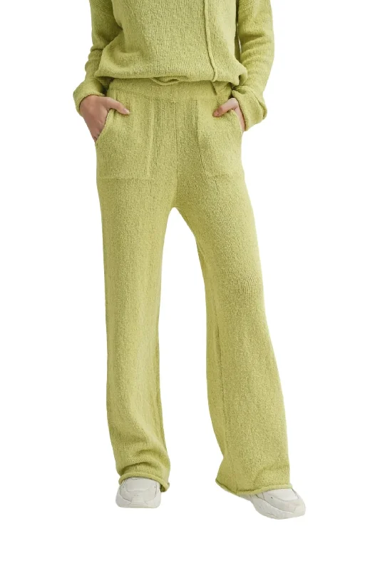 Hot Trends Just Sweater Pants In Lemon Grass