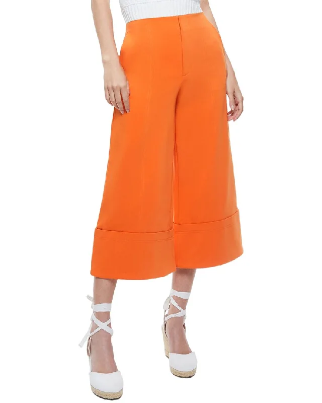 Fashion Forward Femininity alice + olivia Andra High-Rise Wide Leg Cropped Cuff Pant