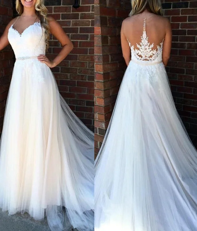 Shop Sale Items Women A-Line Appliques Wedding Dresses Long Lace Bridal Gowns YWD166