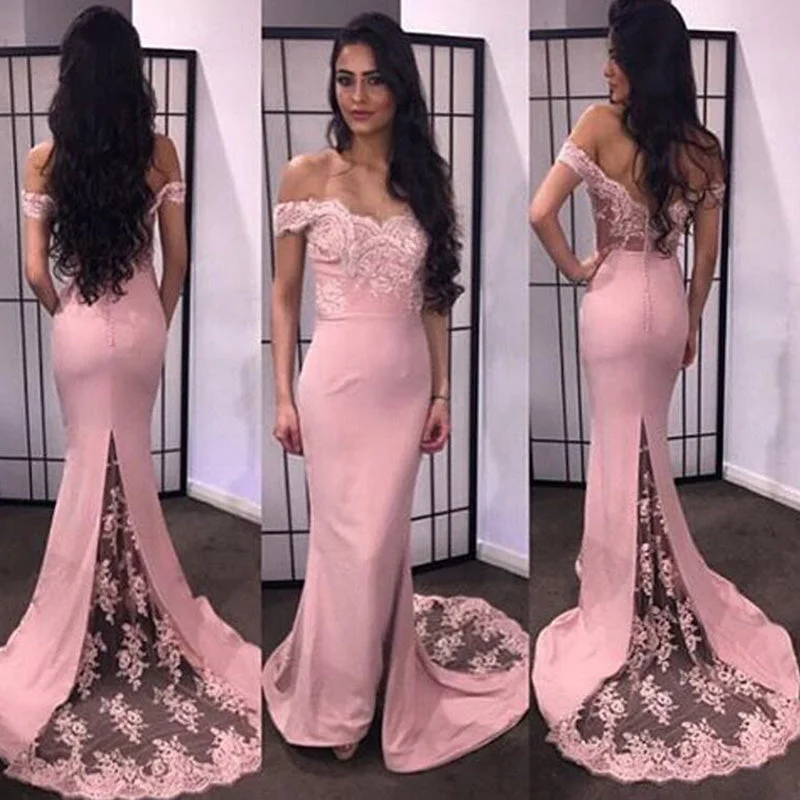 End Of Season Clearance LP2123 Off the Shoulder Mermaid Lace Bridesmaid Dress robe demoiselle d'honneur  Wedding Guest Dress