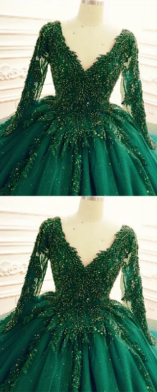 Enjoy Discount Green Wedding Dresses Ball Gown prom dress   cg18031