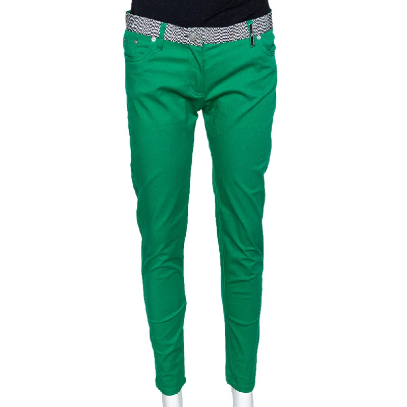 Grab Romantic Date - Night Styles Now Kenzo Green Cotton Contrast Waist Band Trousers