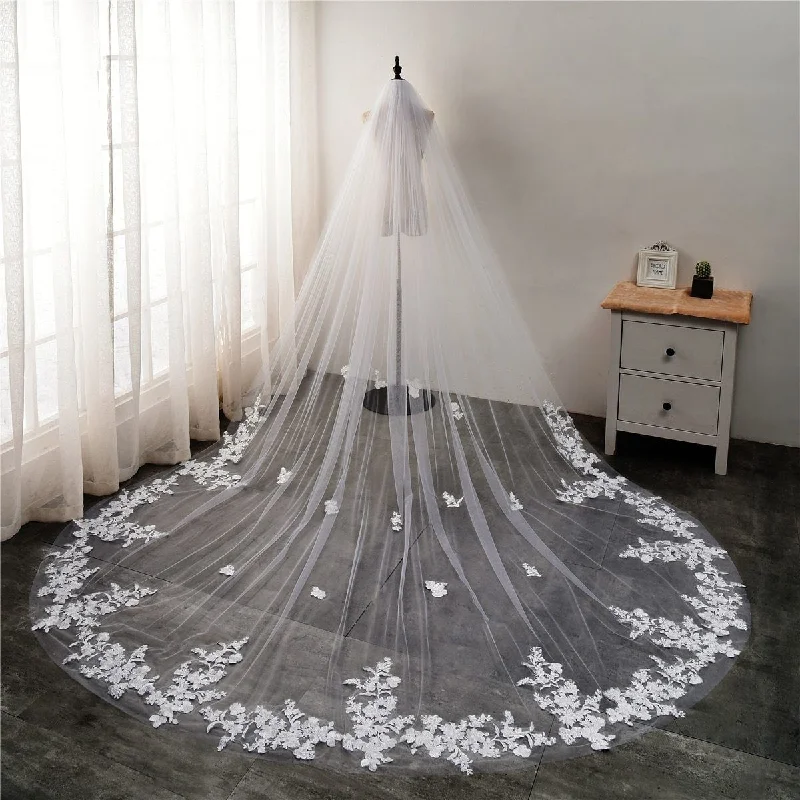 Seasonal Picks 3M Luxurious Bridal Veil With Comb