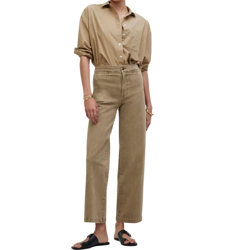 Hot Sale Emmett Wide Leg Pants In Tan Khaki