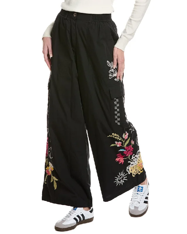 Season Appropriate Women's Collection Johhny Was Drawstring Hem Cargo Pant