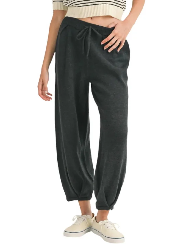 Trend Leading Collection Sweater Pants In Charcoal