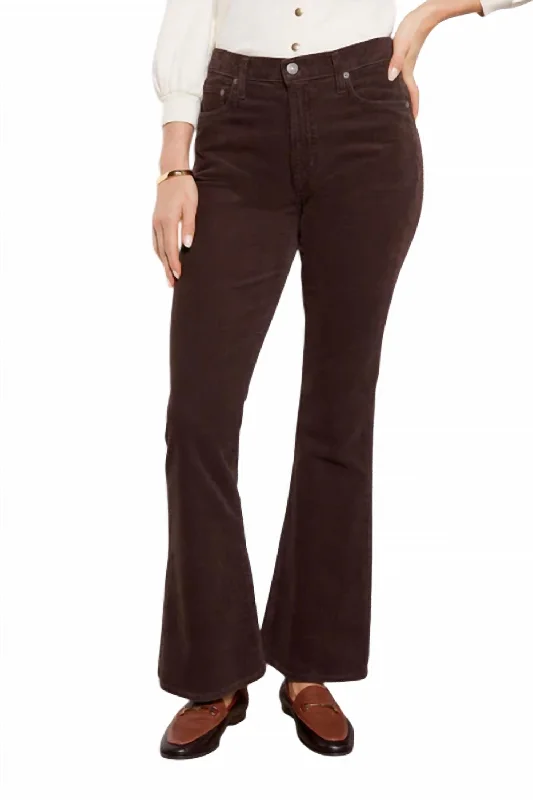 Limited Stock, Big Discounts Isola Flare Corduroy Pants In Dark Brown