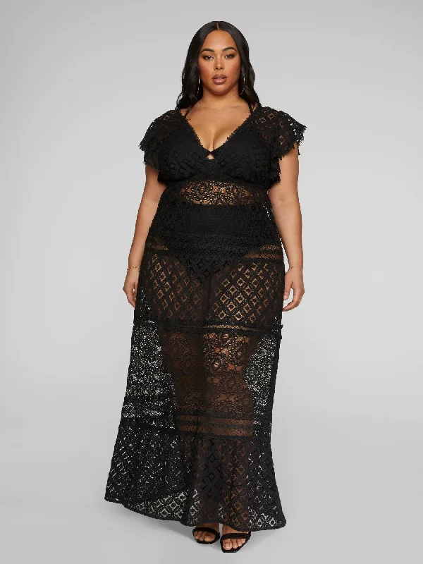 Odd Size Clearance Sale Claire Lace Maxi Dress