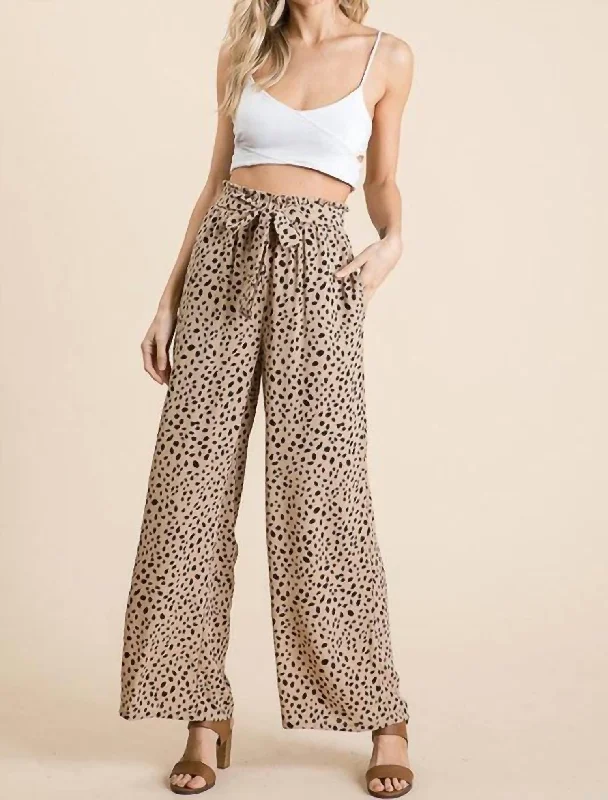 Massive Savings Paperbag Pants In Leopard