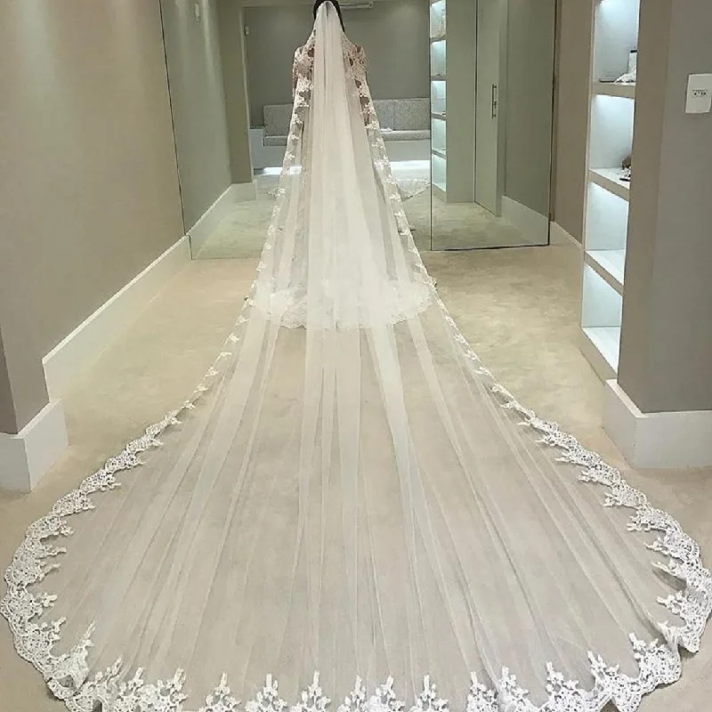 Insane Discount Onslaught 4M Full Edge Lace Bridal Veil