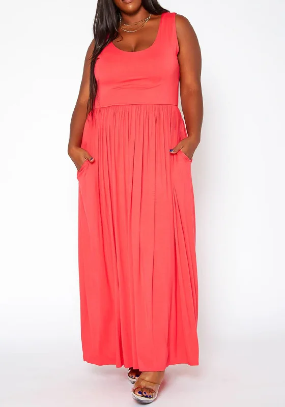 Comfortable Chic Hi Curvy Plus Size Casual Fit & Flare maxi Dress