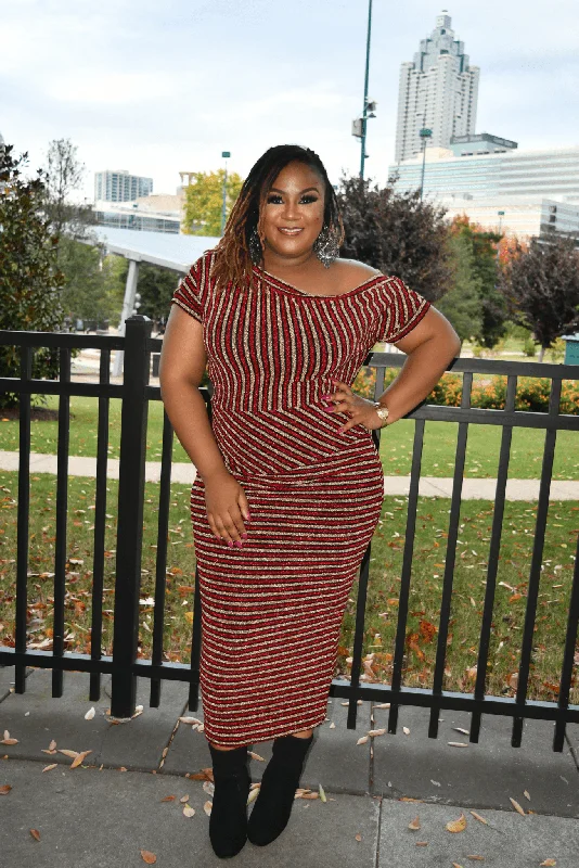 From Casual To Classy Trina Shimmer Midi Dress