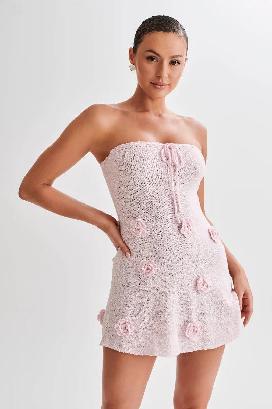 Daily Essentials Connelly Strapless Knit Mini Dress - Fairy Floss Pink