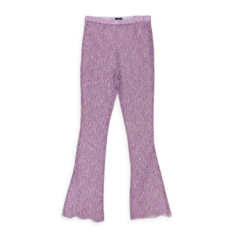 Feminine Soft - Hued Styles CALLIPYGIAN LACE PURPLE PANTS