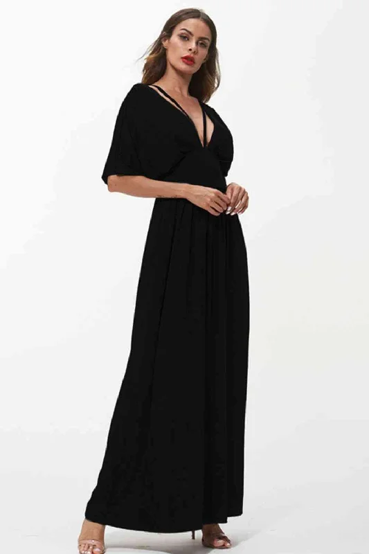 Budget-Friendly Fashion Strappy Neck Maxi Dress