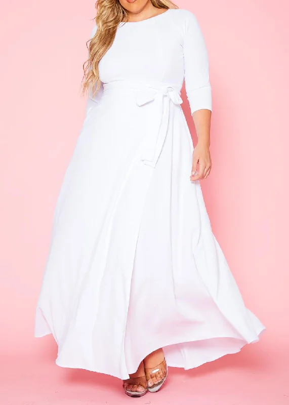 Limited Edition Hi Curvy Plus Size Women Effortless Fit & Flare Maxi Dress