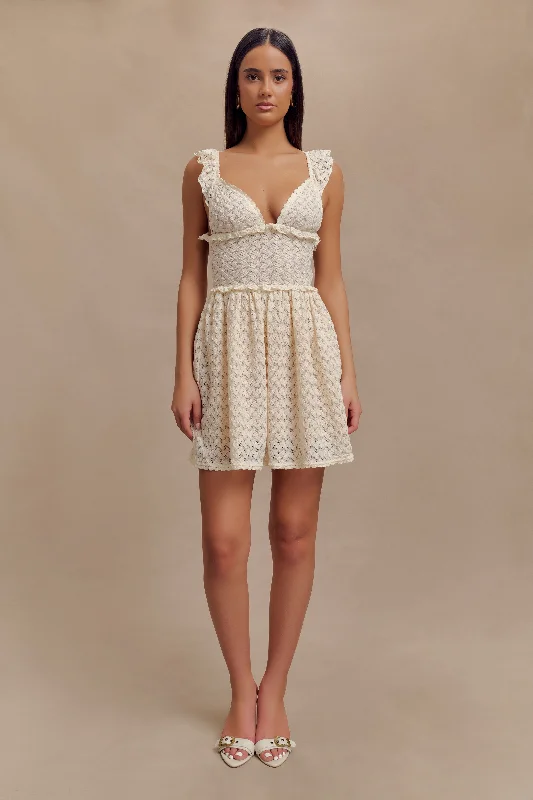 Trendy Styles Ezra Lace Mini Dress - Ivory