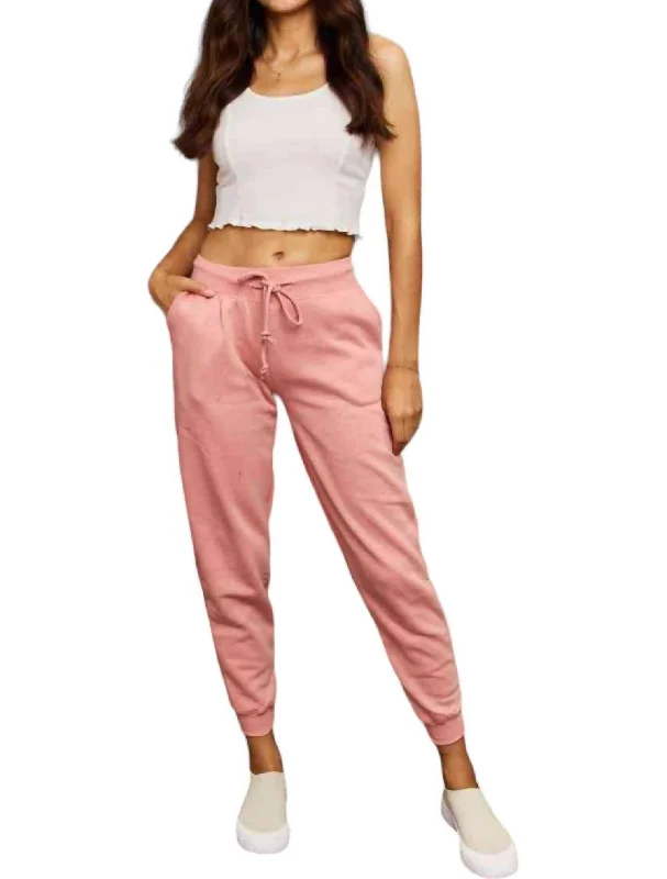 Unbeatable Deals Solid Jill Jogger Pants In Mauve