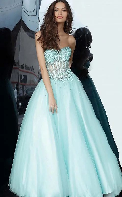 Chic Trends For The Fashion Savvy Jovani 1332 Prom Long Strapless A Line Ball Gown