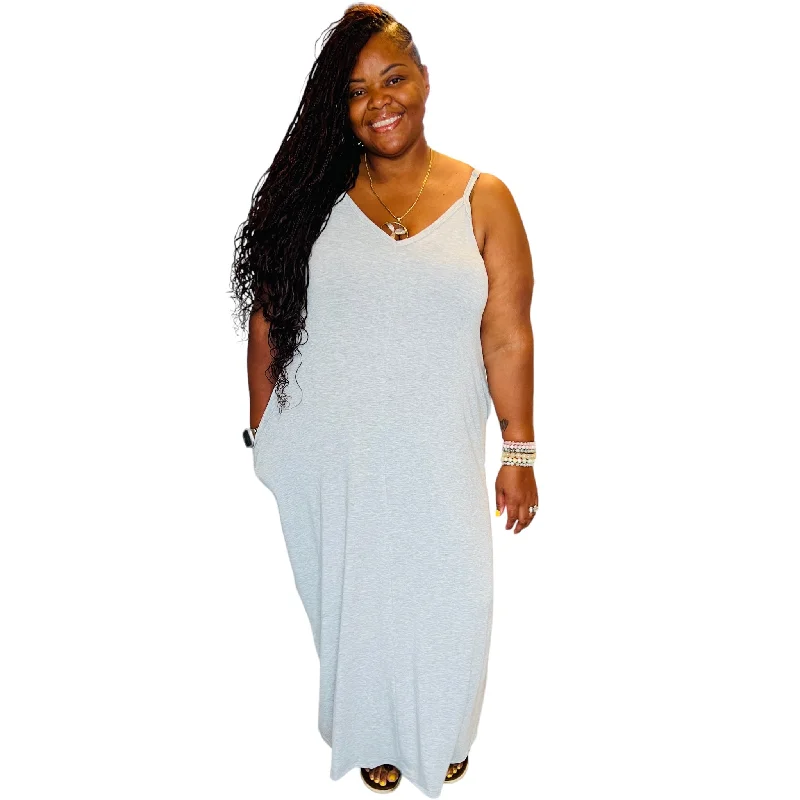 Latest Trends Women's Plus Size Cami Maxi Dress with Pockets