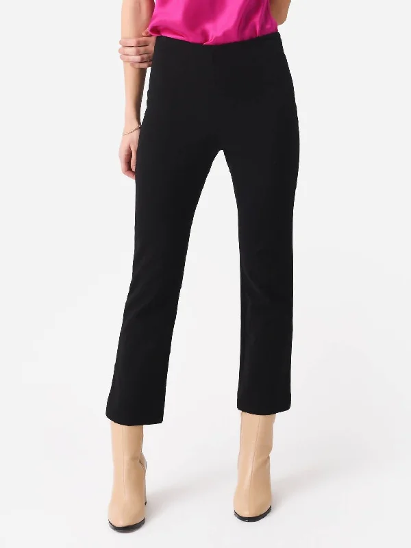 Trendy Styles Crop Flare Trouser In Black