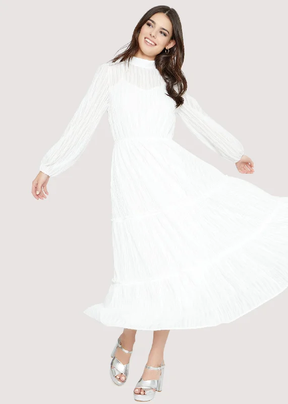 Chic & Cozy Apparel Snow White Glow Maxi Dress