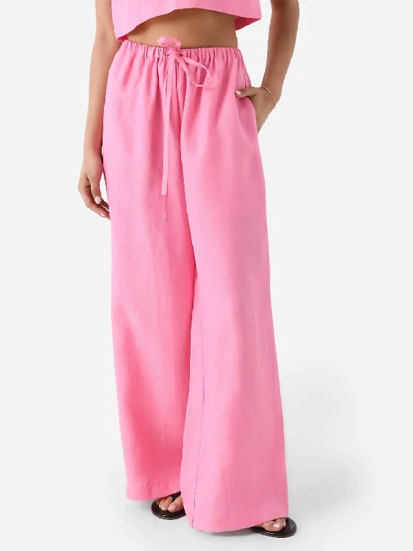 Stylish Looks Delphi Drawstring Pant In Rose