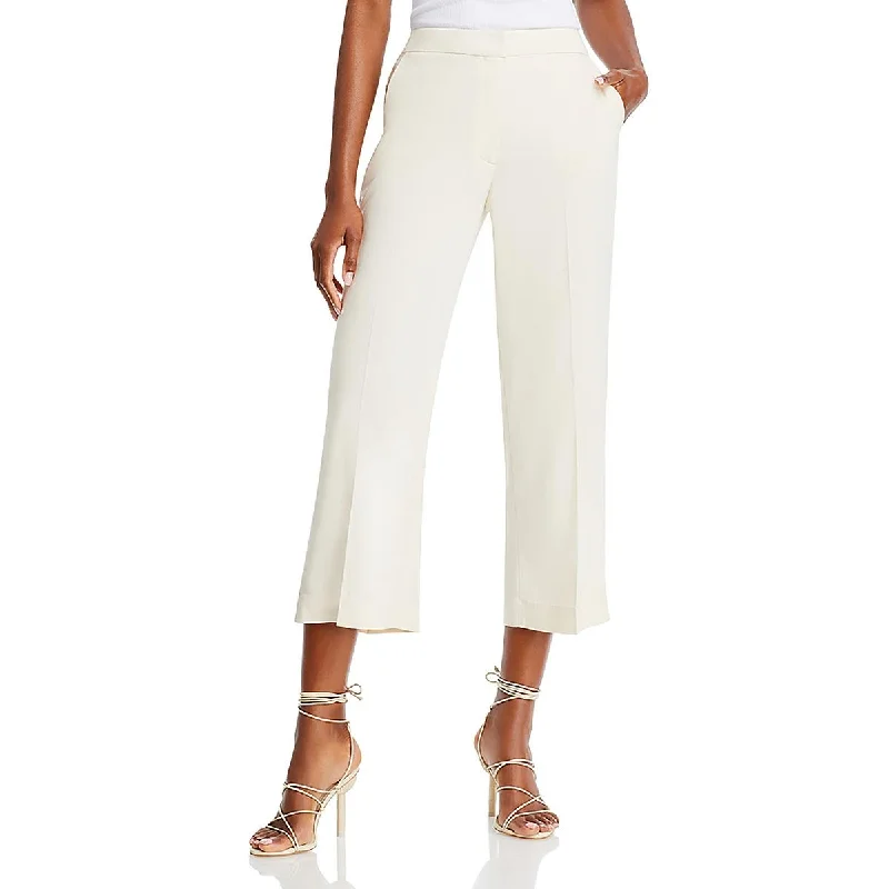 Spring Fashion Womens Cropped Casual Wide Leg Pants