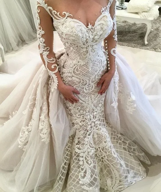 Wardrobe Update long sleeve wedding dresses Custom Long Prom Dress, Party Prom Dress   cg16773