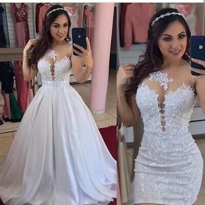 Versatile Wardrobe Essentials Sexy Wedding Dresses Beaded Lace White Ivory Bridal Gown Prom Dresses    cg19679