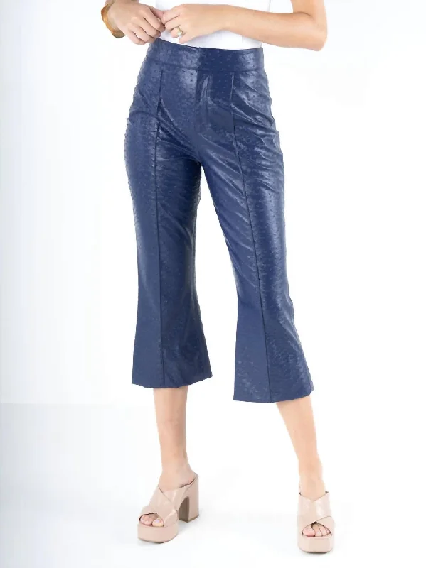 Limited Stock Saylor Pants In Navy Ostrich Leather