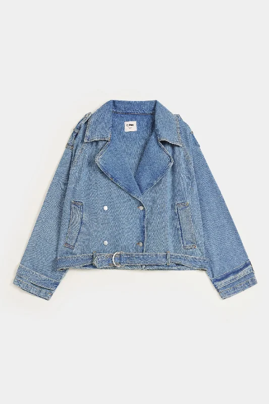 Fashion Essentials Super Cropped Denim Jacket