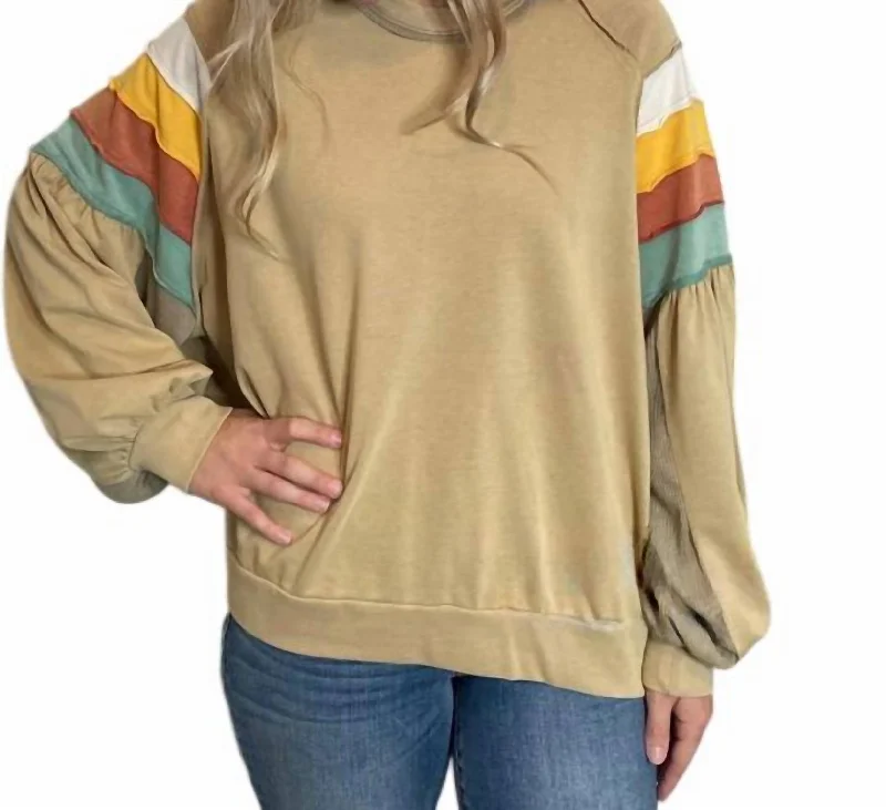 Seasonal Style Discounts Mineral Washed Pullover In Tan