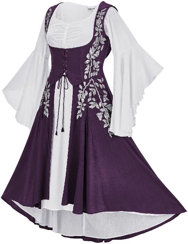 Elegant Simplicity Wardrobe Tauriel Maxi Set Limited Edition Mystic Purple Silver Embroidery