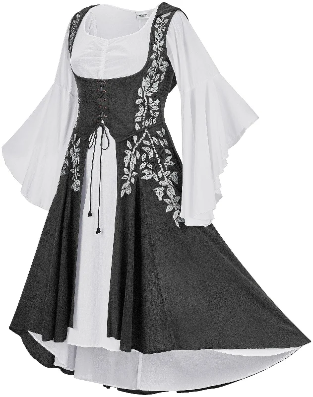 Effortless Everyday Wear Tauriel Maxi Set Limited Edition Storm Gray Silver Embroidery