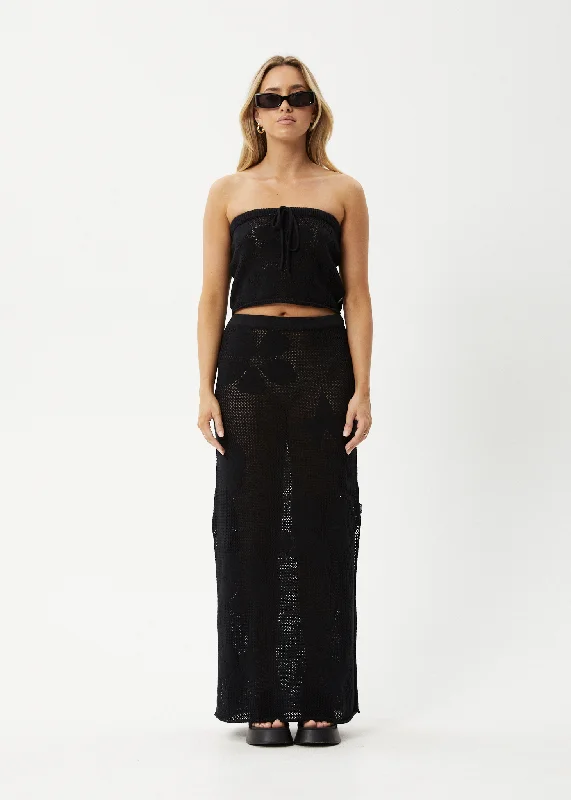 Shop Our Looks AFENDS Womens Riley - Knit Maxi Skirt - Black