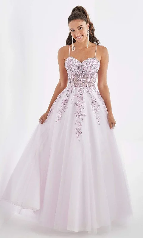 Evening Looks Studio 17 - 12842SC Sleeveless Lace Applique Ballgown