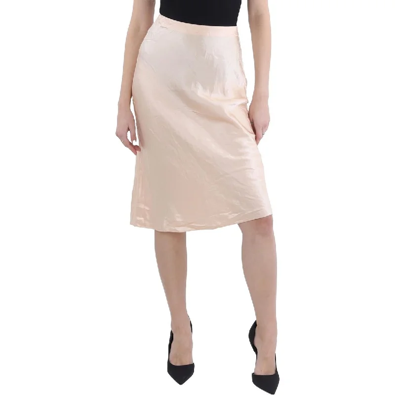 New Arrivals Womens Satin Slip Party Midi Skirt