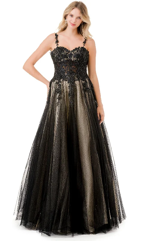 Chic Styles Trevi Collection L2867W - Embroidered Sleeveless Prom Gown